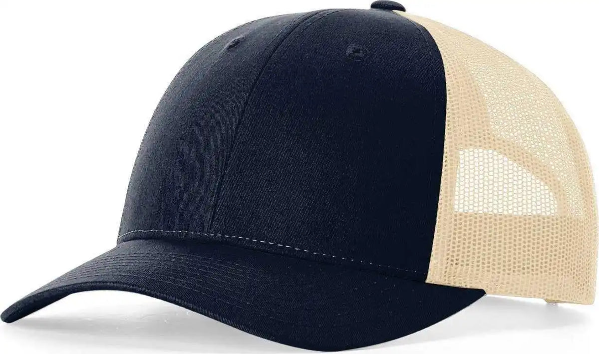 Richardson 115 Low Pro Trucker Caps Navy Khaki / s