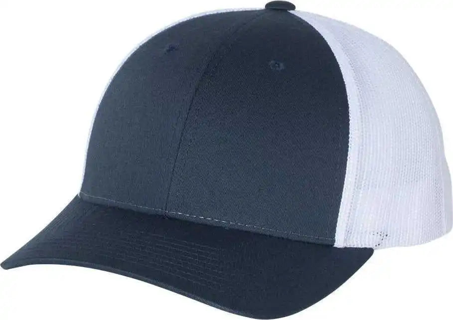 Richardson 115 Low Pro Trucker Caps - Navy White - Sm