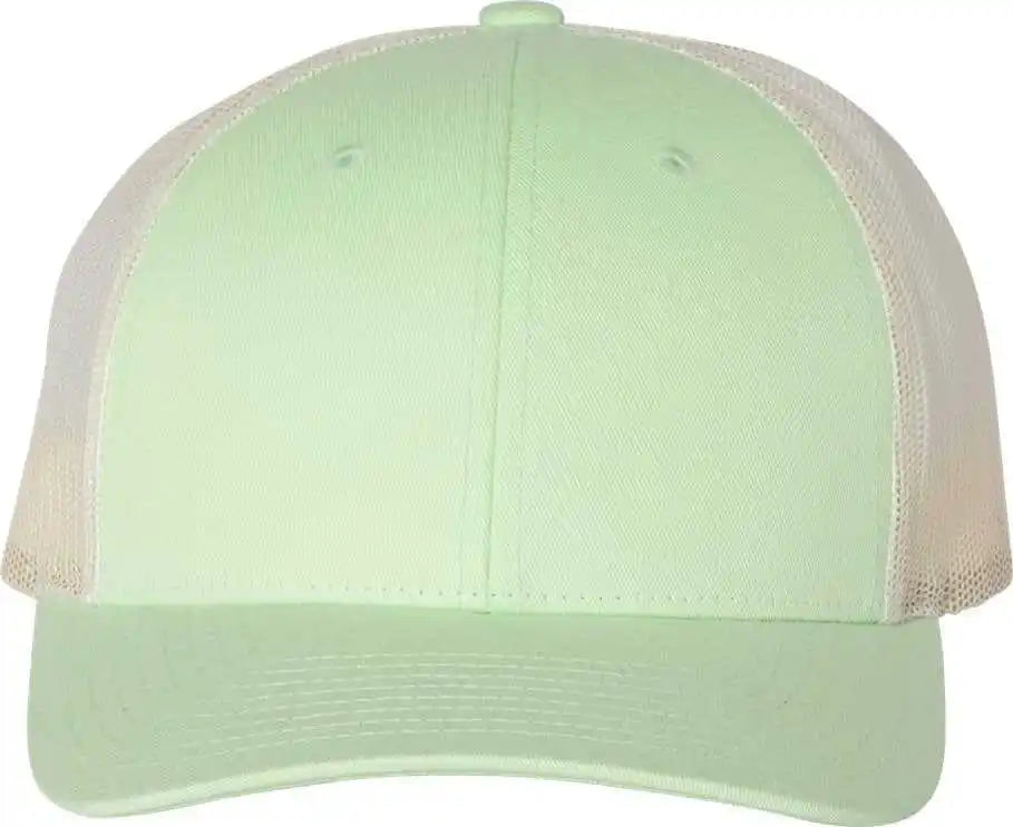 Richardson 115 Low Pro Trucker Caps Patina Green Birch Light Gray / Sm