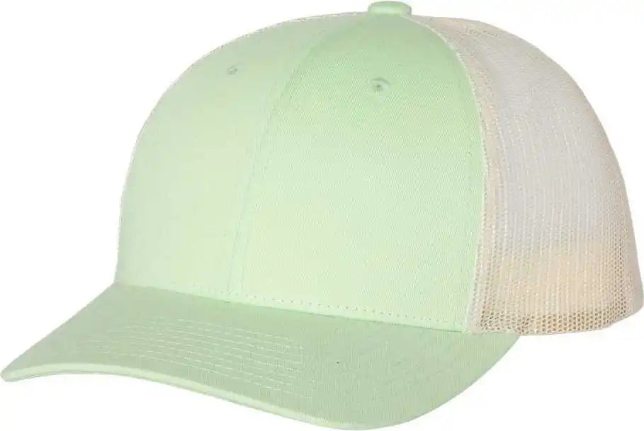 Richardson 115 Low Pro Trucker Caps Patina Green Birch Light Gray / Sm