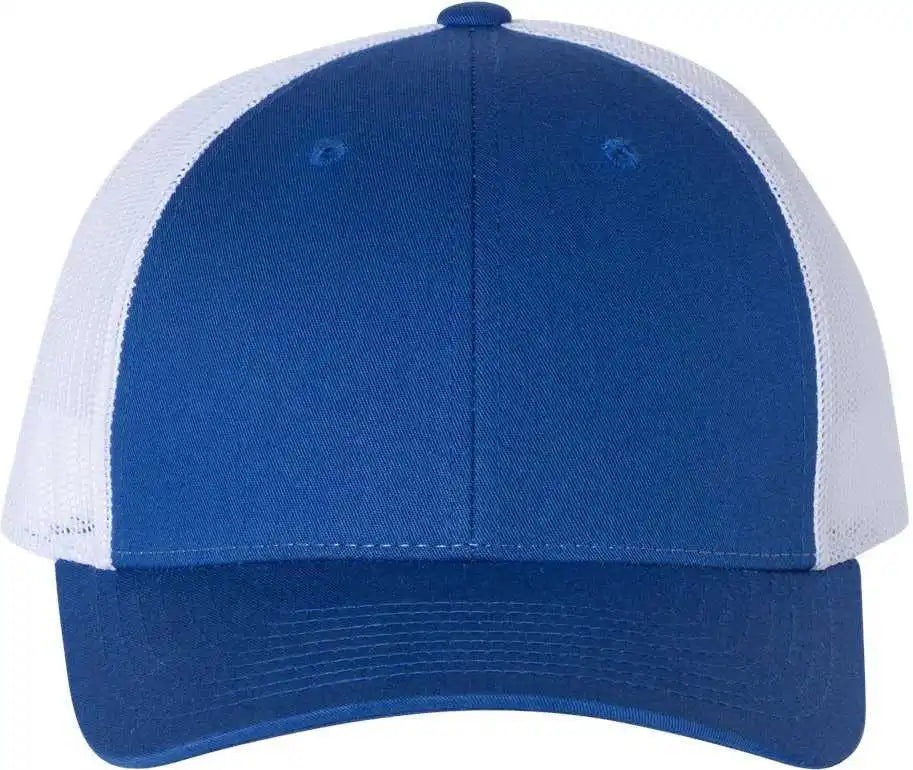 Richardson 115 Low Pro Trucker Caps - Royal White