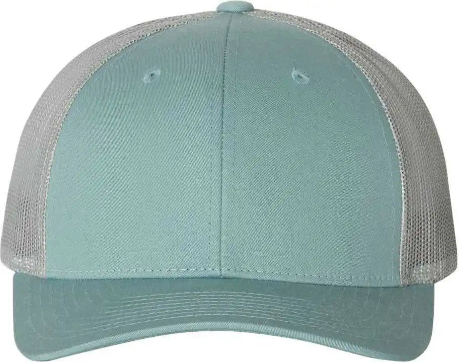 Richardson 115 Low Pro Trucker Caps Smoke Blue Aluminum Light Gray / Sm