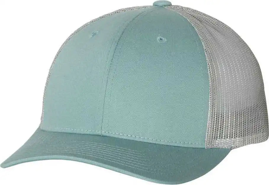 Richardson 115 Low Pro Trucker Caps Smoke Blue Aluminum Light Gray / Sm