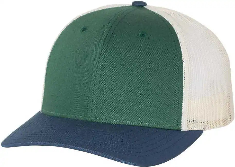 Richardson 115 Low Pro Trucker Caps Spruce Birch Light Navy Forest Gray / Sm