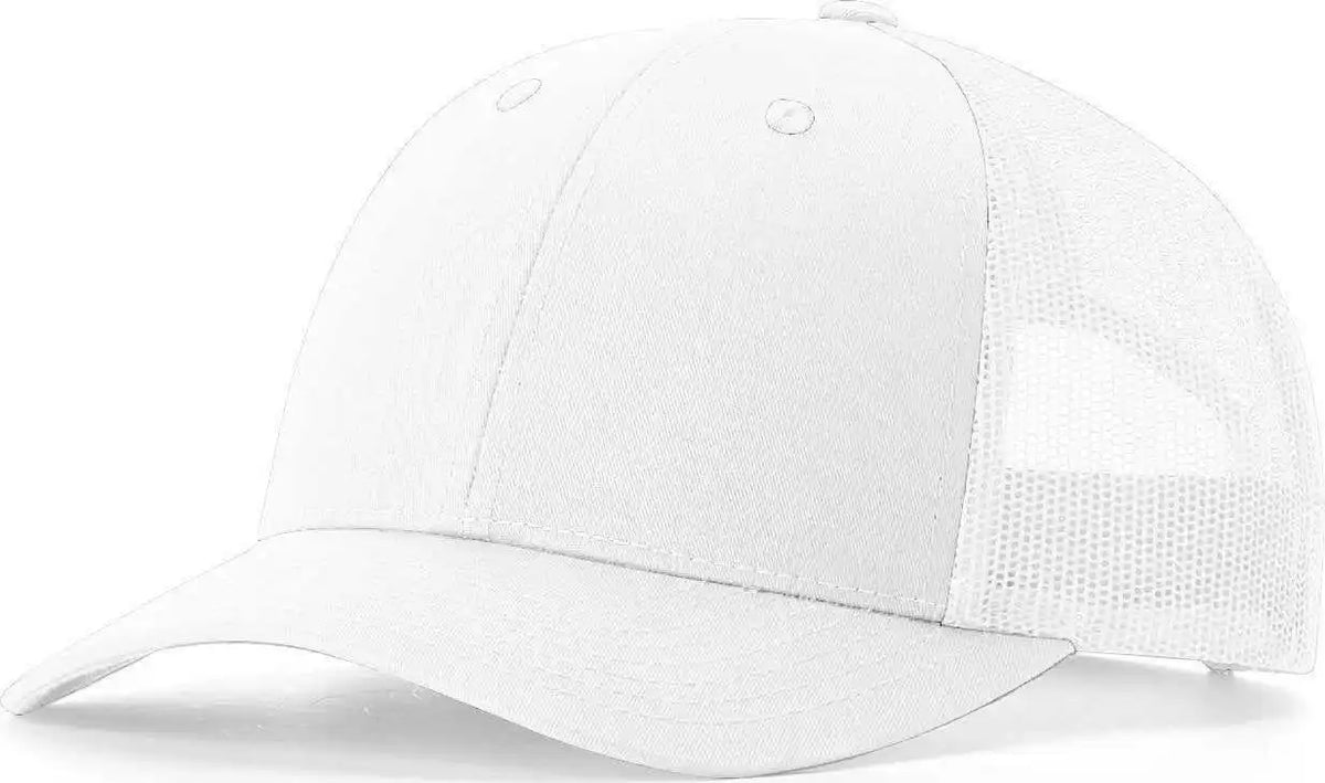 Richardson 115 Low Pro Trucker Caps - White - s