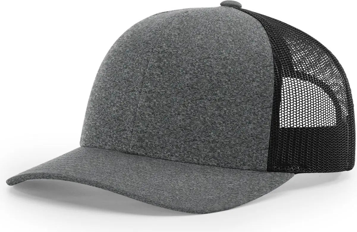 Richardson 115ch Low Pro Heather Trucker Cap - Black
