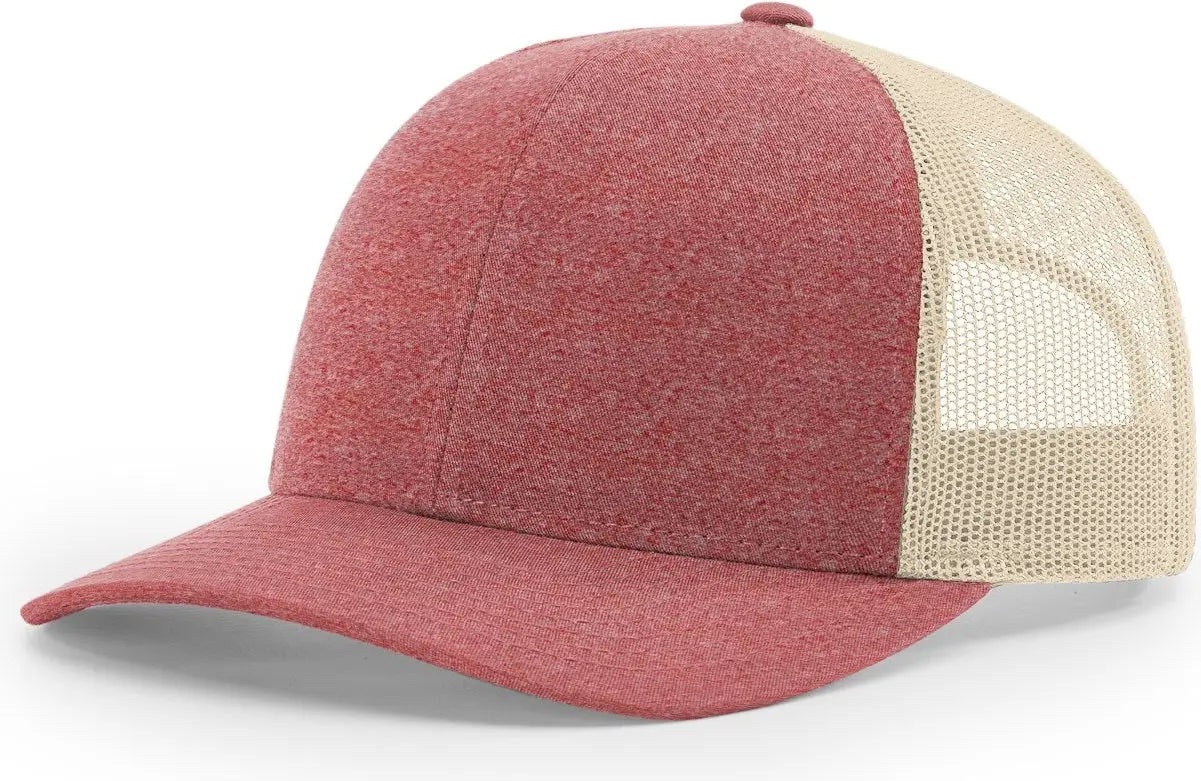 Richardson 115ch Low Pro Heather Trucker Cap - Red Birch