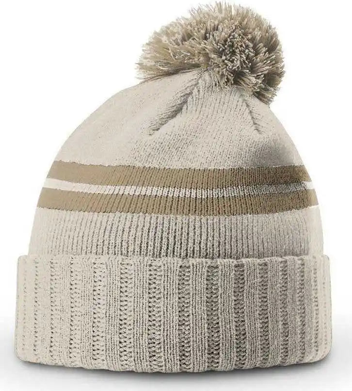 Richardson 135 Short Pom Beanies - Sand Tan - Osfm