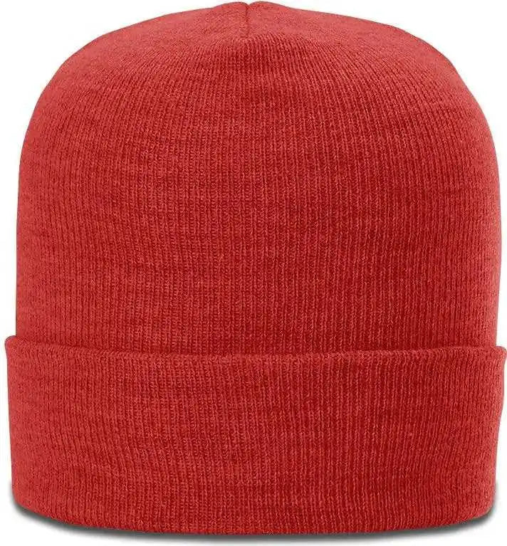 Richardson 137 Heathered Beanies with Cuff - Red - Osfm