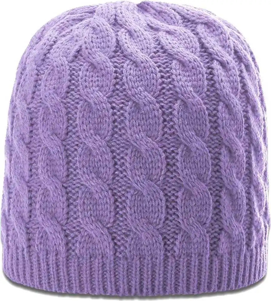 Richardson 138 Cable Knit Beanies - Lavender - Purple / Osfm