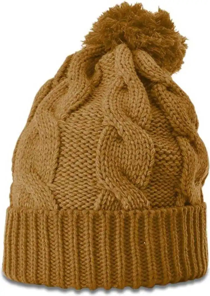 Richardson 141r Chunk Twist Knit Beanies with Cuff - Camel - Tan / Osfm