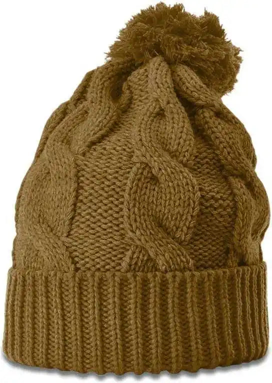 Richardson 141r Chunk Twist Knit Beanies with Cuff - Curry - Brown / Osfm
