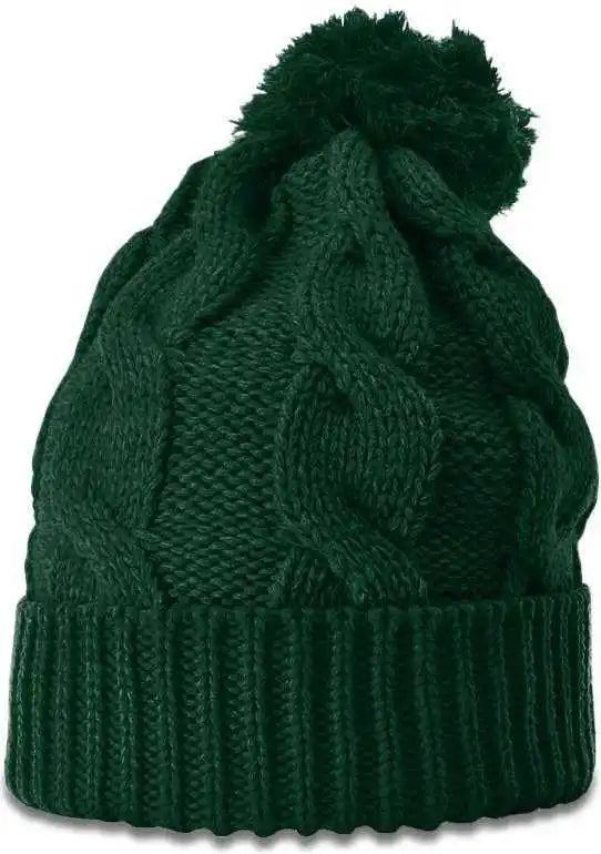 Richardson 141r Chunk Twist Knit Beanies with Cuff - Formosa Green - Forest / Osfm