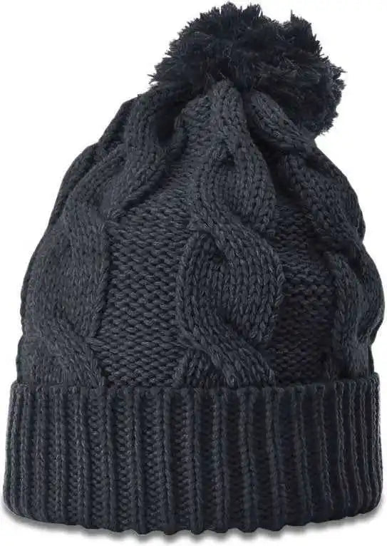 Richardson 141r Chunk Twist Knit Beanies with Cuff - Gun Metal - Gray / Osfm