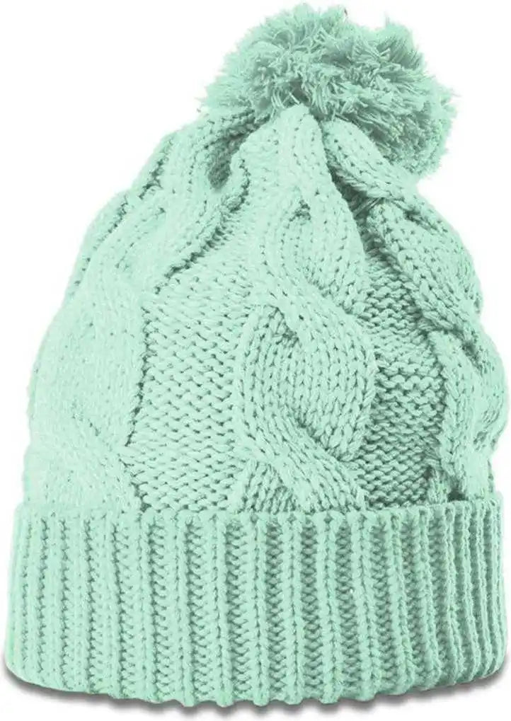 Richardson 141r Chunk Twist Knit Beanies with Cuff - Seafoam - Green / Osfm