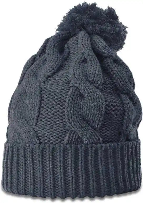Richardson 141r Chunk Twist Knit Beanies with Cuff - Slate - Dark Gray / Osfm
