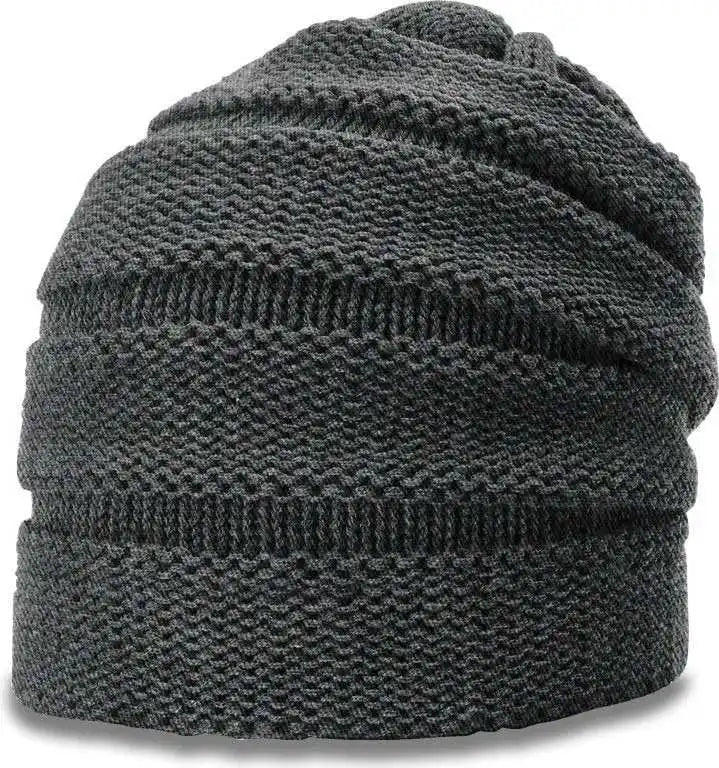 Richardson 145 Scrunch Beanies - Heather Charcoal - Dark Gray / Osfm