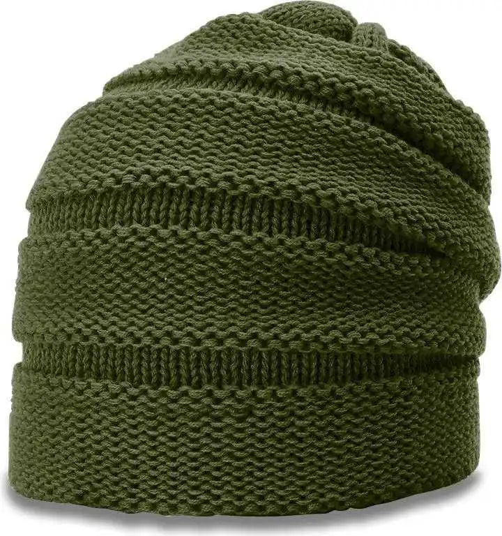 Richardson 145r Chunk Twist Knit Beanies with Cuff - Avocado - Forest / Osfm