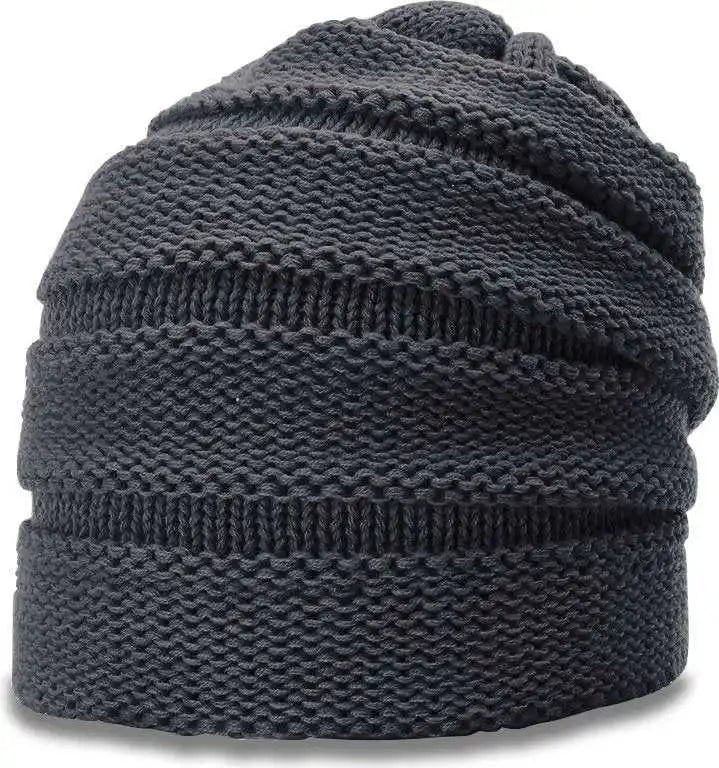 Richardson 145r Chunk Twist Knit Beanies with Cuff - Gun Metal - Gray / Osfm
