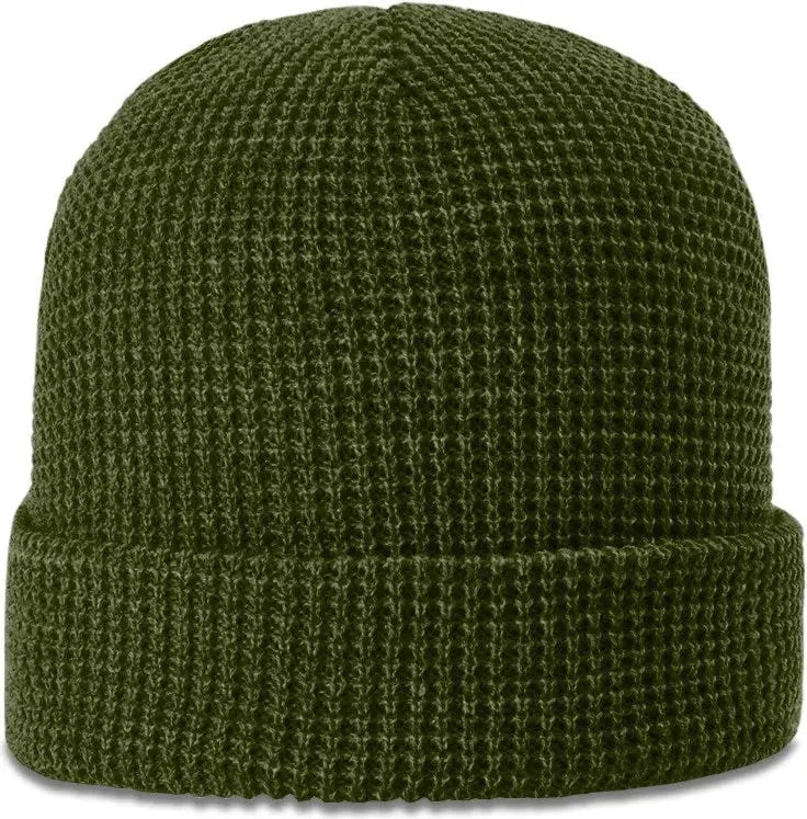 Richardson 146 Waffle Knit Beanie with Cuff - Avocado - Olive / Osfm