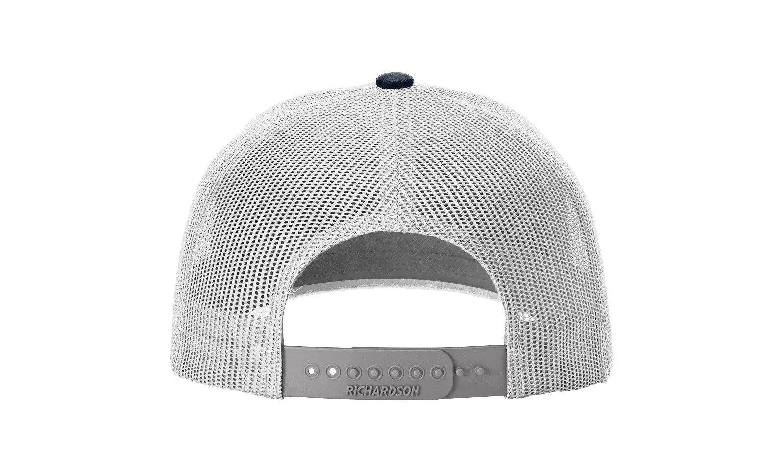 Richardson 163 Laser Cut Five Panel Trucker Cap - Navy Light Gray - Osfm