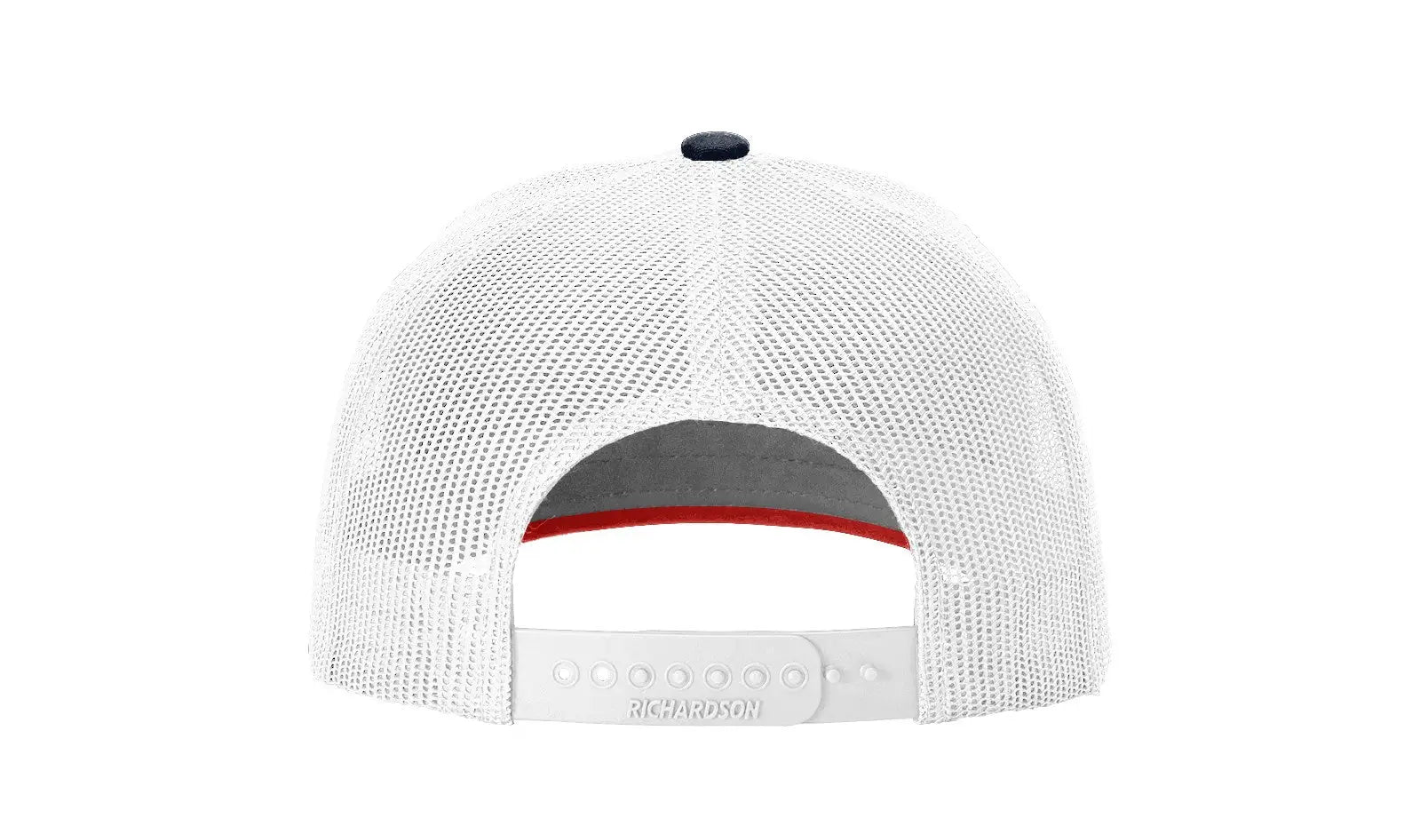 Richardson 163 Laser Cut Five Panel Trucker Cap - Navy White Red