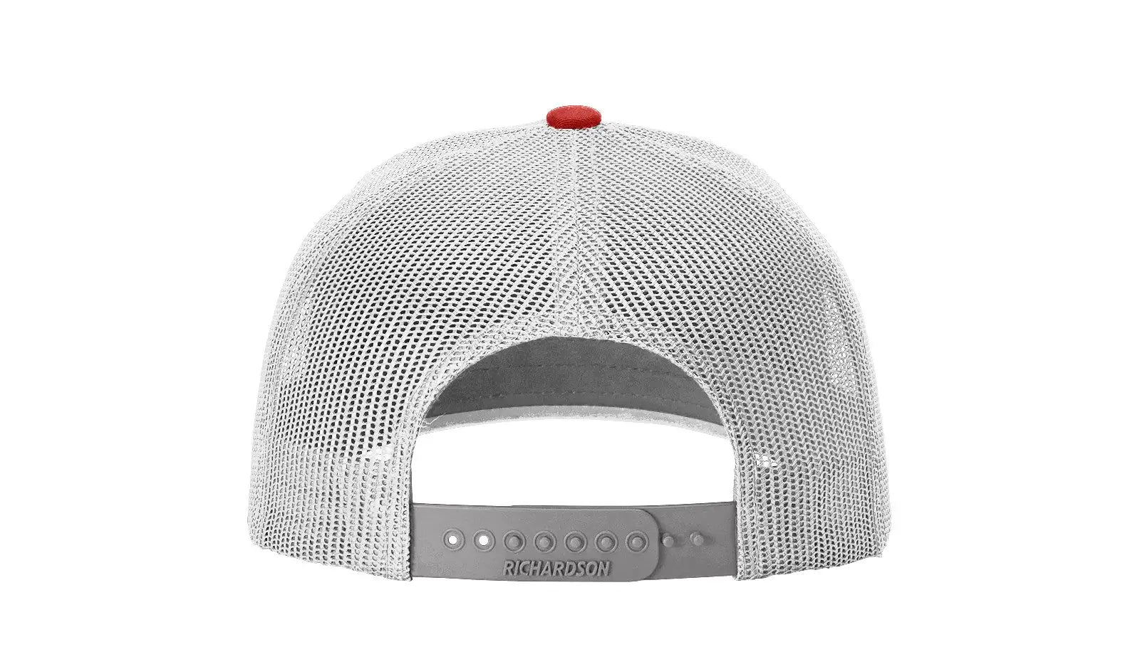 Richardson 163 Laser Cut Five Panel Trucker Cap - Red Light Gray - Osfm