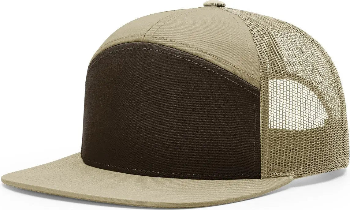 Richardson 168 7 Panel Trucker Cap - Brown Khaki - Osfm