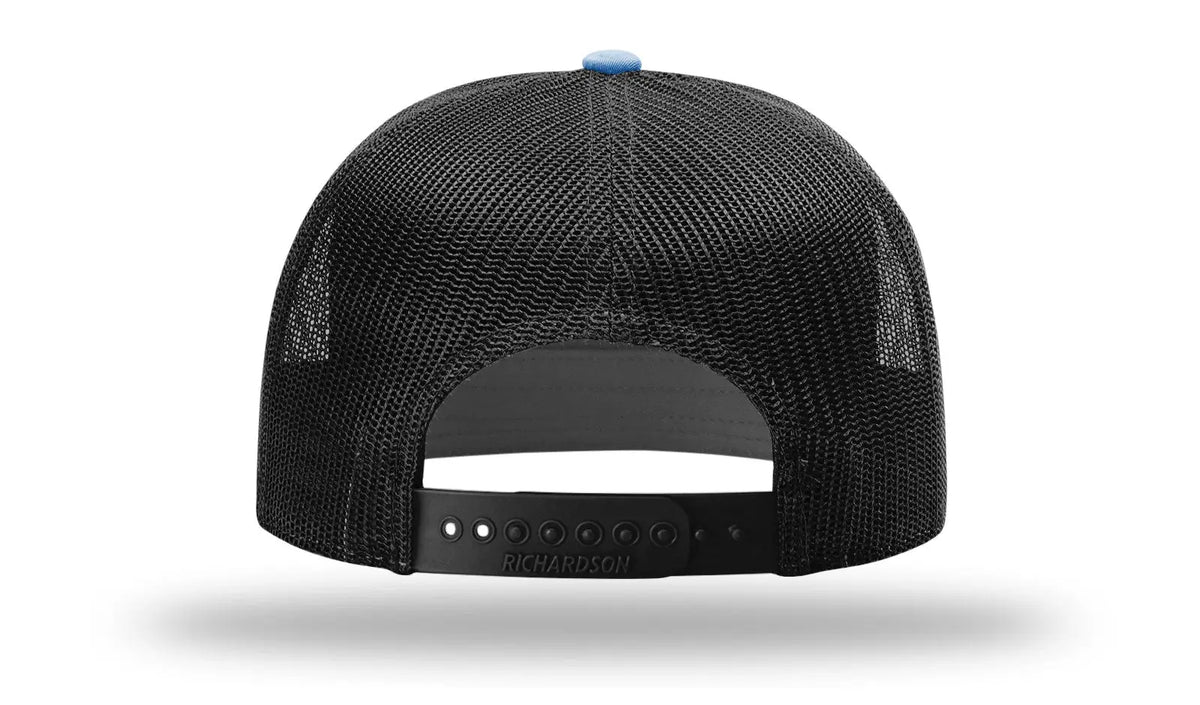 Richardson 168 7 Panel Trucker Cap - Royal Black - Osfm