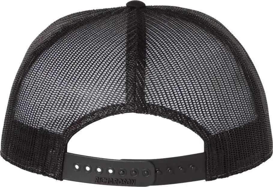Richardson 168 Seven Panel Trucker Caps Charcoal Black White Dark Gray / Osfm
