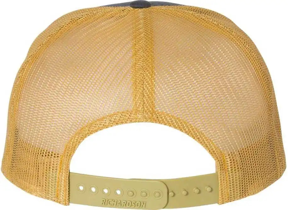 Richardson 168 Seven Panel Trucker Caps Charcoal Old Gold Dark Gray / Osfm