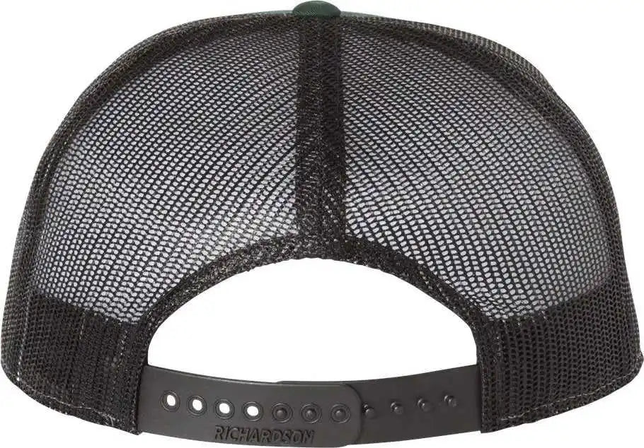 Richardson 168 Seven Panel Trucker Caps Dark Green Black Forest / Osfm