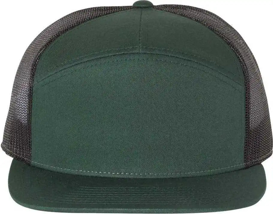 Richardson 168 Seven Panel Trucker Caps Dark Green Black Forest / Osfm
