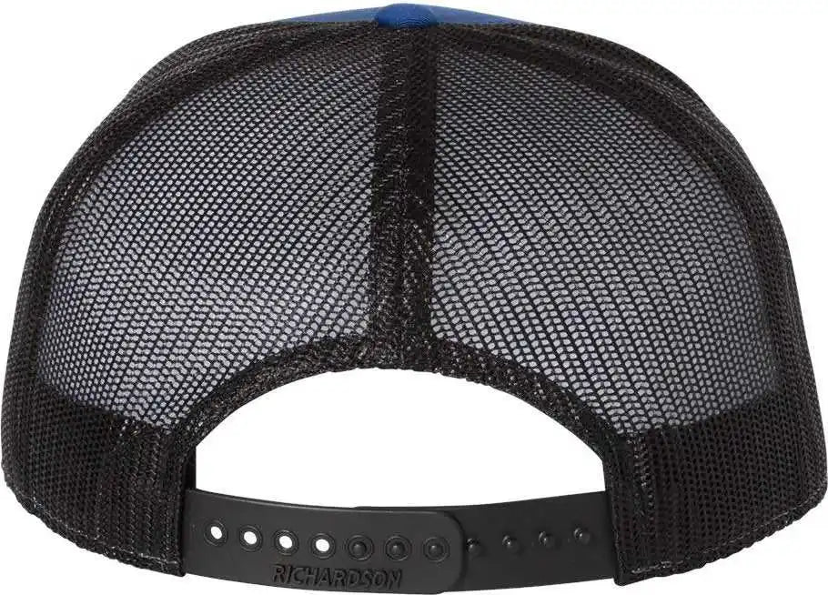 Richardson 168 Seven Panel Trucker Caps Royal Black / Osfm