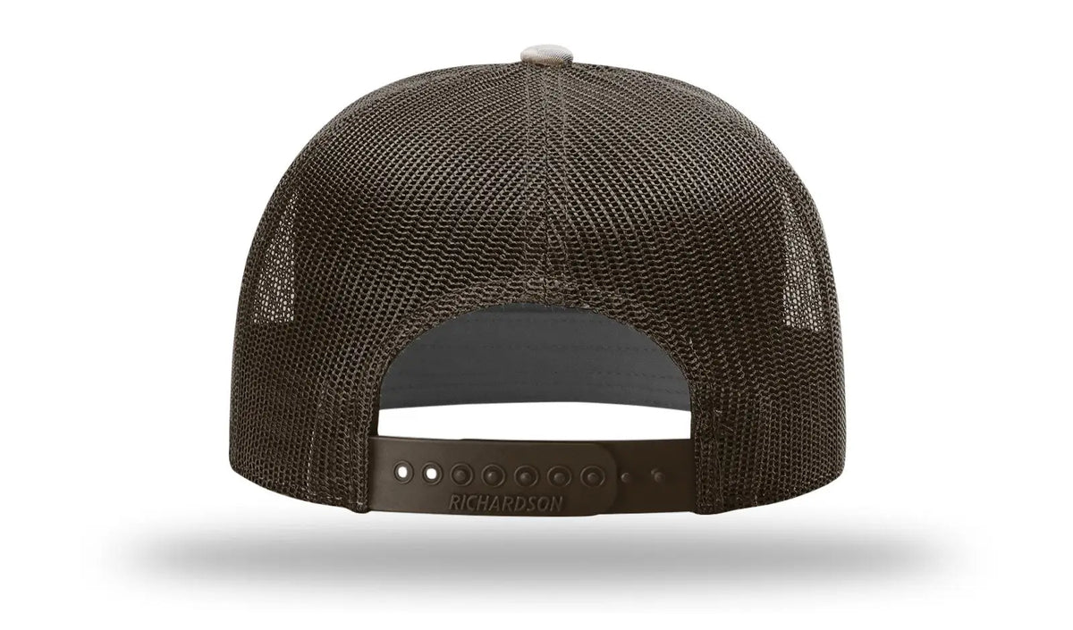 Richardson 168p Printed 7 Panel Trucker Cap - Bark Duck Camo Brown - Osfm