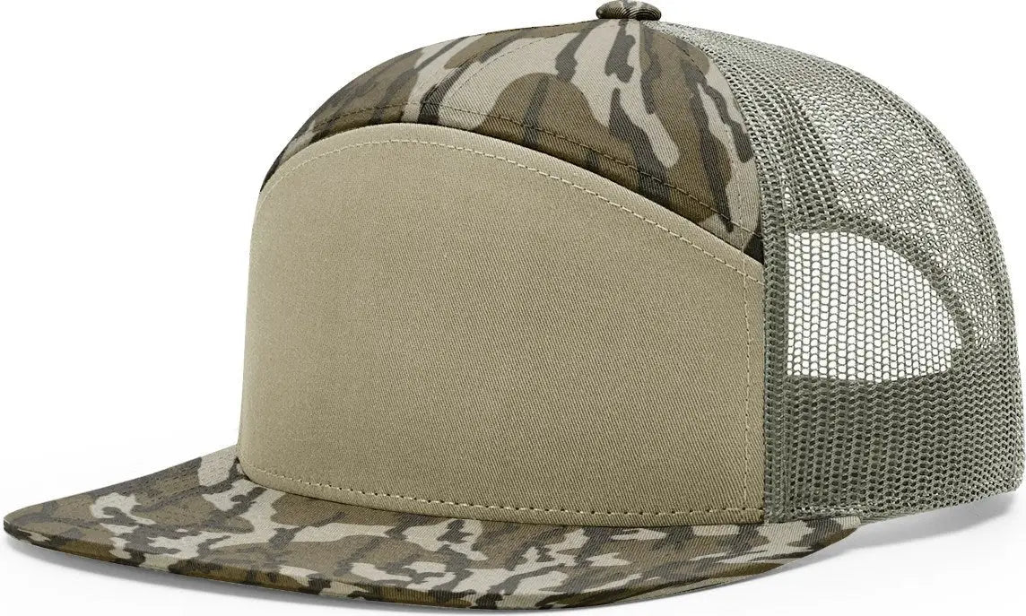 Richardson 168p Printed 7 Panel Trucker Cap - Mossy Oak Loden - Osfm