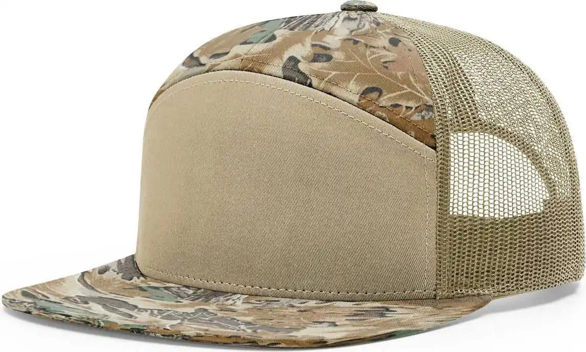 Richardson 168p Printed 7 Panel Trucker Caps Realtree Advantage Khaki / Osfm