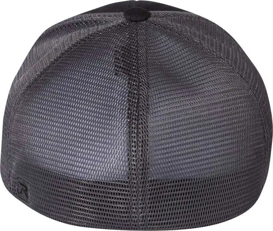 Richardson 172 Fitted Pulse Sportmesh with r Flex Caps Black Charcoal Split