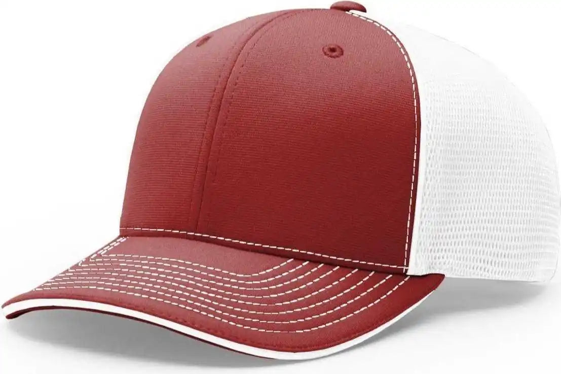 Richardson 172 Fitted Pulse Sportmesh with R-flex Caps - Cardinal White Split - Xs-sm