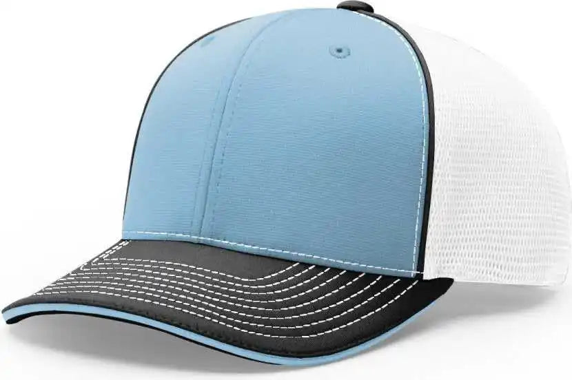 Richardson 172 Fitted Pulse Sportmesh with R-flex Caps - Columbia Blue White Black Tri - Xs-sm