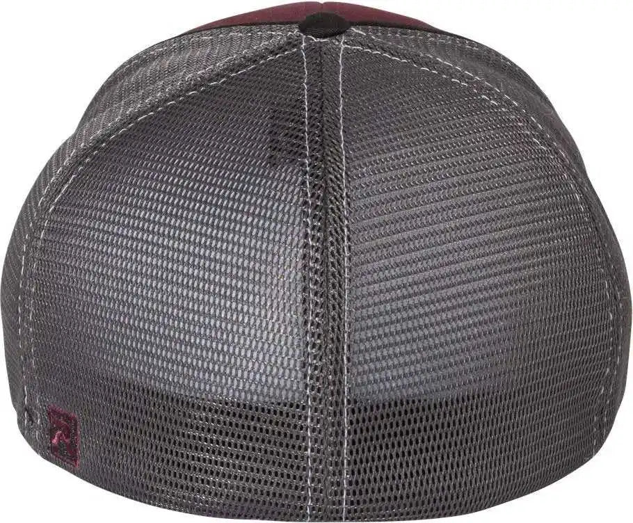 Richardson 172 Fitted Pulse Sportmesh with R-flex Caps - Maroon Charcoal Black Tri