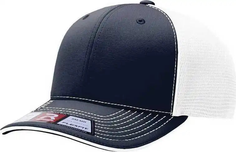 Richardson 172 Fitted Pulse Sportmesh with r Flex Caps Navy White Split / Xs Sm