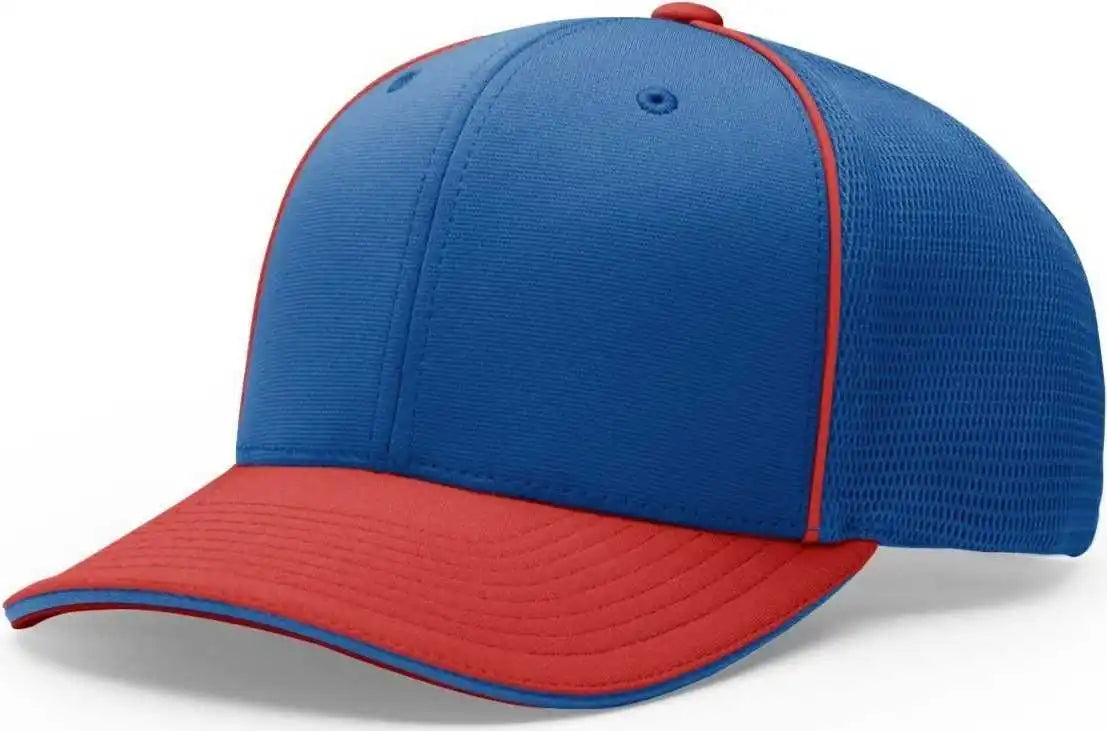 Richardson 172 Fitted Pulse Sportmesh with R-flex Caps - Royal Red - Xs-sm