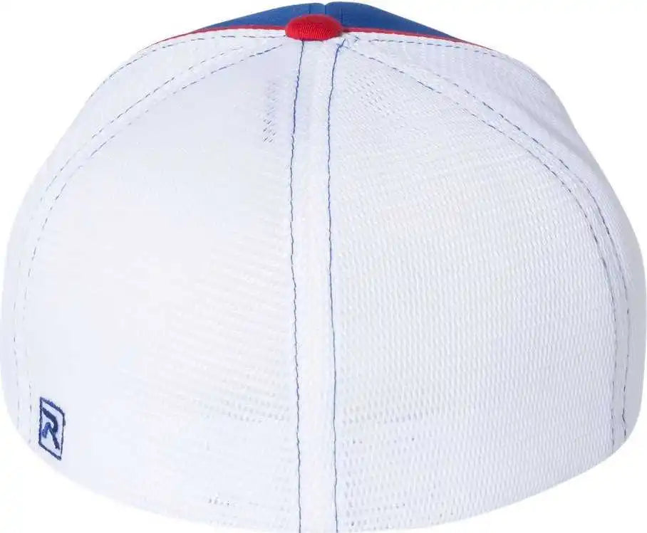 Richardson 172 Fitted Pulse Sportmesh with r Flex Caps Royal White Red Tri