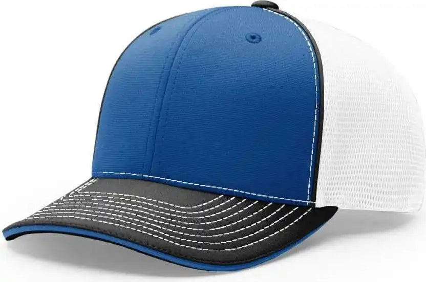 Richardson 172 Fitted Pulse Sportmesh with R-flex Caps - Royal White Black Tri - Xs-sm