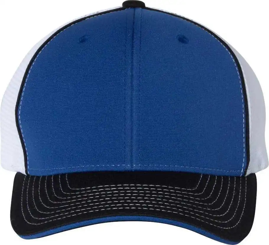 Richardson 172 Fitted Pulse Sportmesh with R-flex Caps - Royal White Black Tri