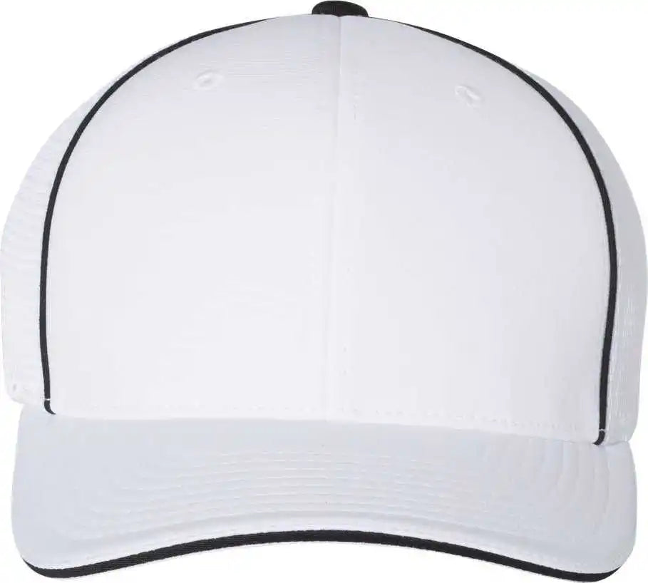 Richardson 172 Fitted Pulse Sportmesh with R-flex Caps - White Black Contrast