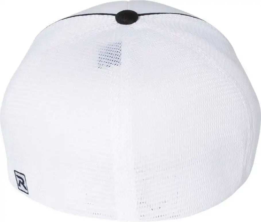 Richardson 172 Fitted Pulse Sportmesh with R-flex Caps - White Black Contrast