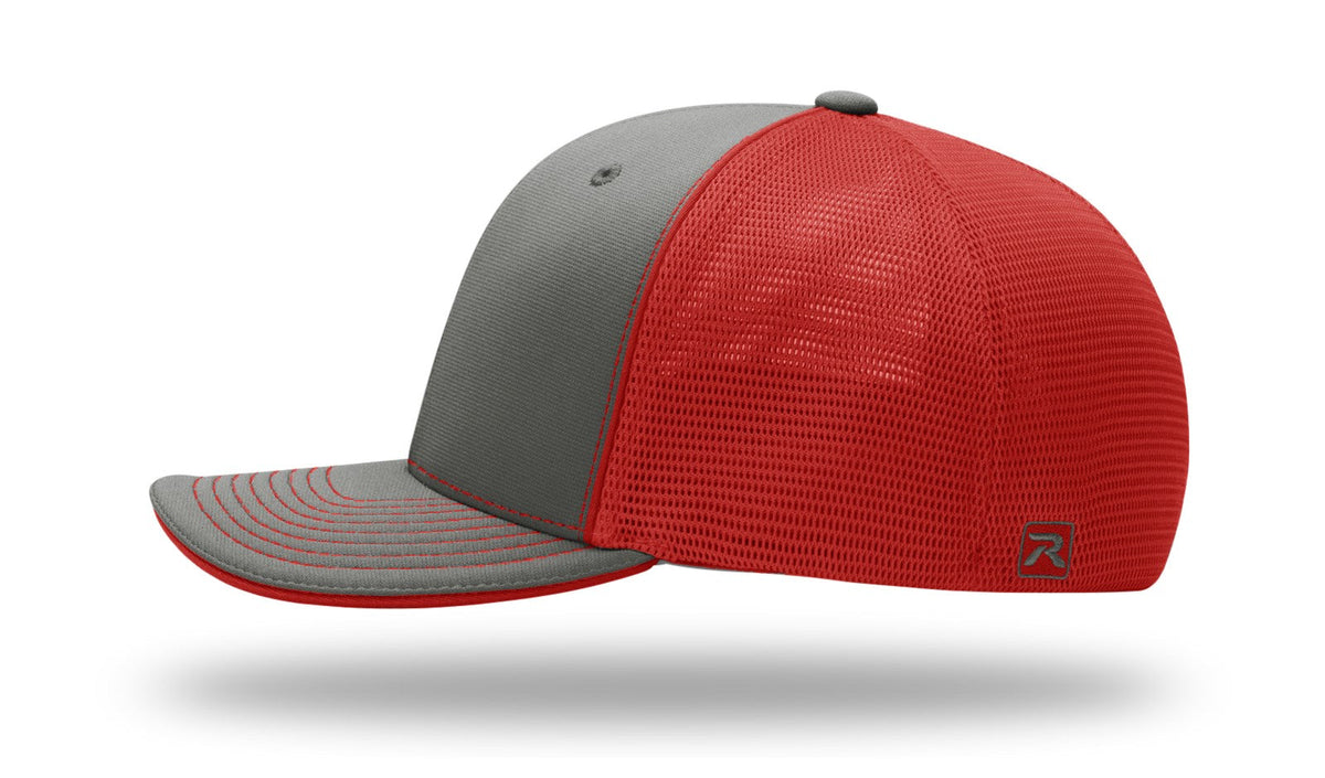 Richardson 172 Pulse Sportmesh R-flex Cap - Asphalt Red Split