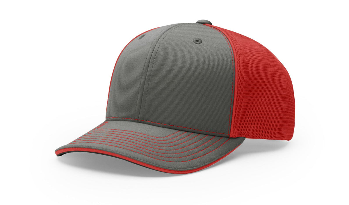 Richardson 172 Pulse Sportmesh R-flex Cap - Asphalt Red Split